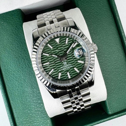 Mod Datejust Green Motif