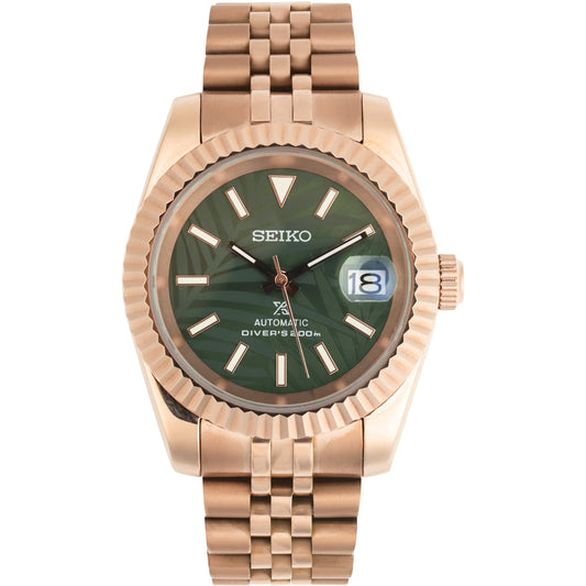 Mod Datejust Rosé Gold Green Palm